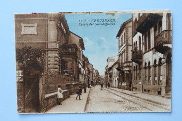 Ansichtskarte AK Bad Kreuznach 1918-1930 Französische Besatzung Strasse Gasthaus Geschäfte Architektur Ortsansicht Rheinland Pfalz